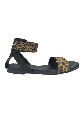 MIA Lydya Leopard Print Elastic Strap Sandals - Size 7.5